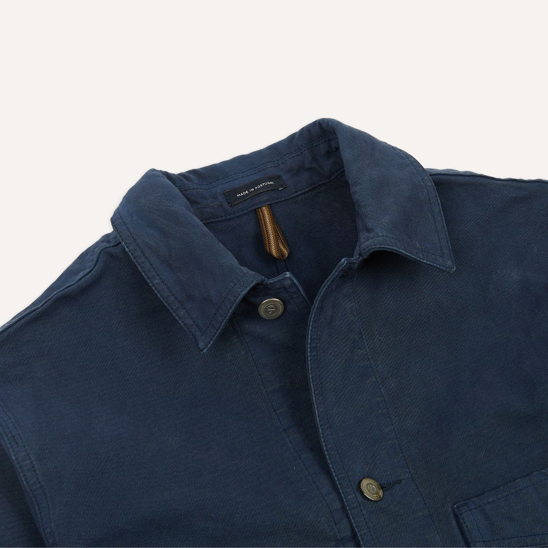 Navy Duck Cotton Canvas Overshirt