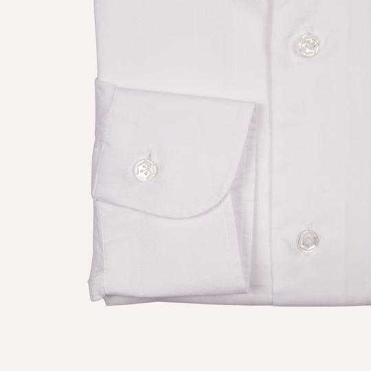 White Pinpoint Cutaway Shirt - Slim Fit