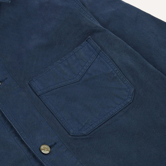 Navy Duck Cotton Canvas Overshirt