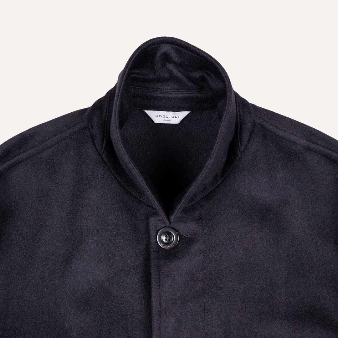 Navy Cashmere Safari Jacket