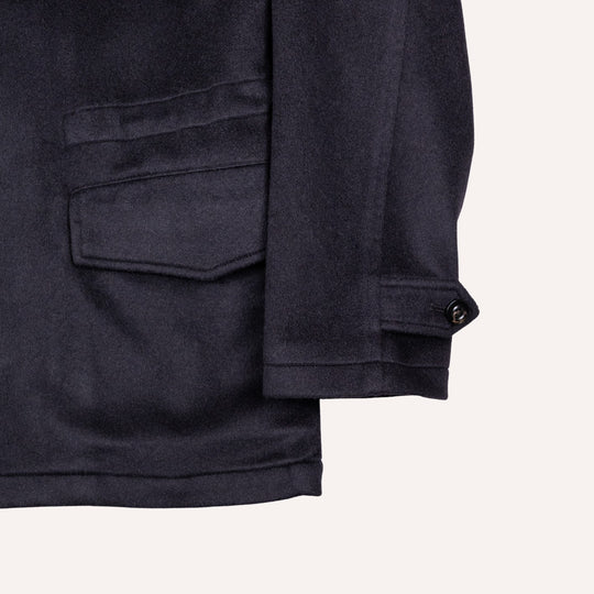 Navy Cashmere Safari Jacket