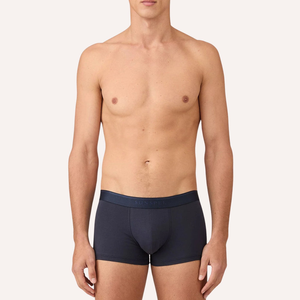Navy Cotton Stretch Trunk
