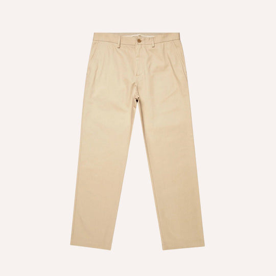 Beige Cotton Chino Trousers