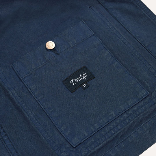 Navy Duck Cotton Canvas Overshirt