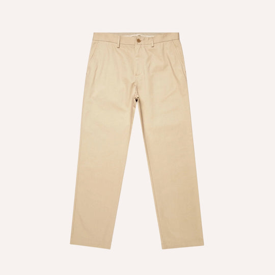 Beige Cotton Chino Trousers