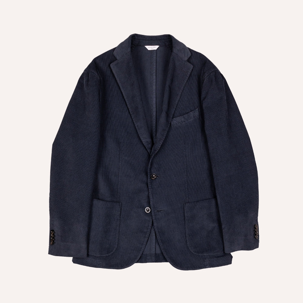 Navy Washed Corduroy Suit