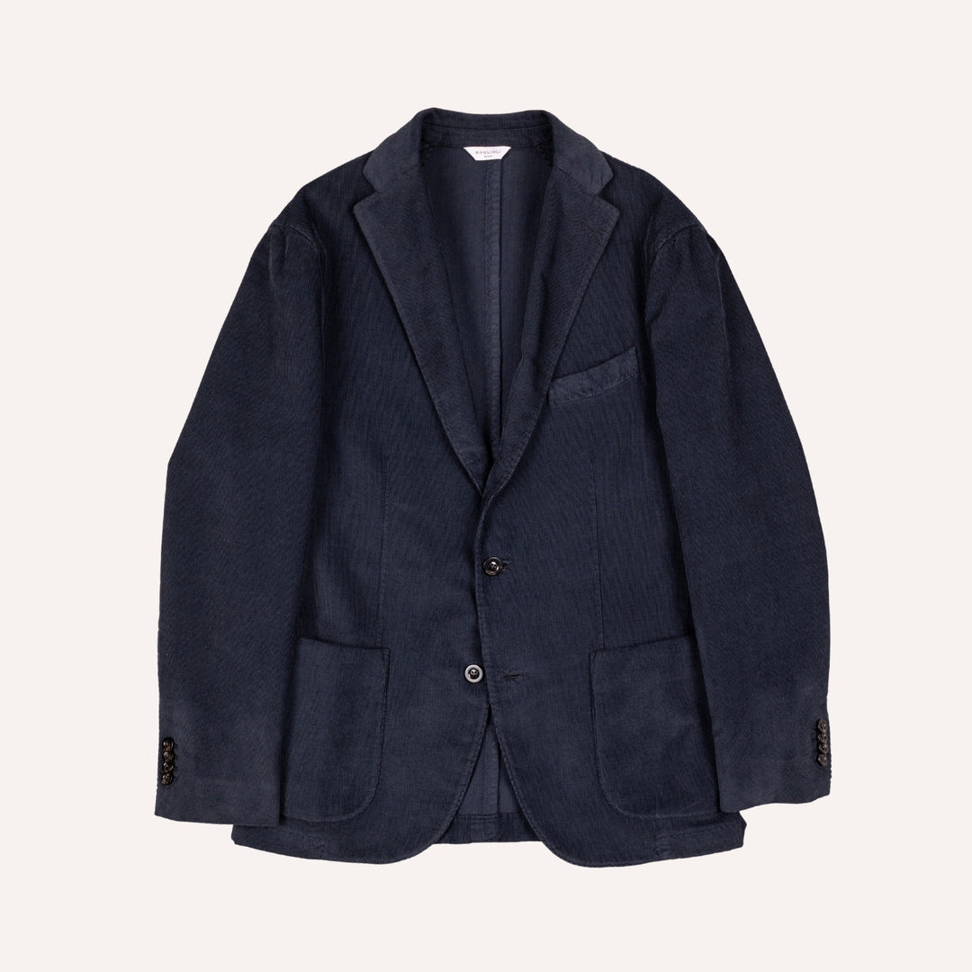 Navy Washed Corduroy Suit