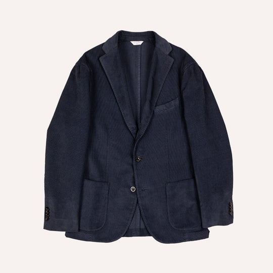 Navy Washed Corduroy Suit