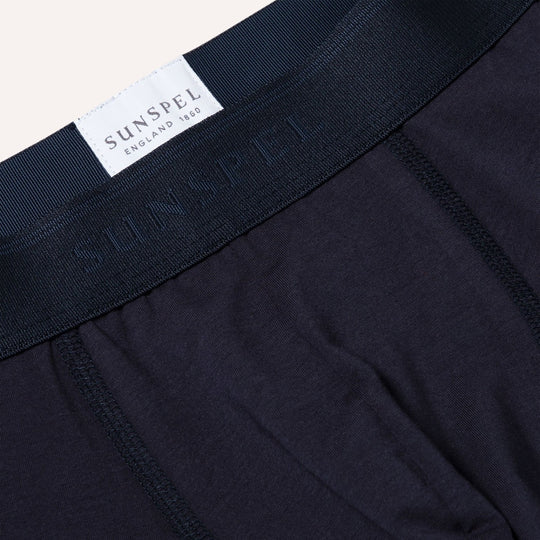 Navy Cotton Stretch Trunk