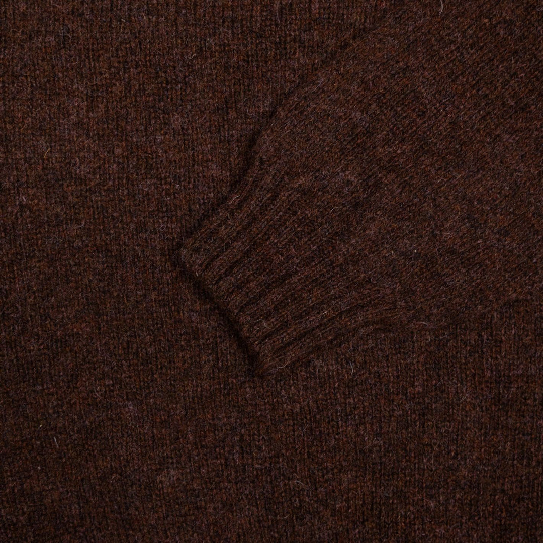 Chestnut Brown Supersoft Lambswool Crewneck Sweater