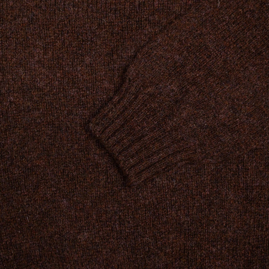 Chestnut Brown Supersoft Lambswool Crewneck Sweater