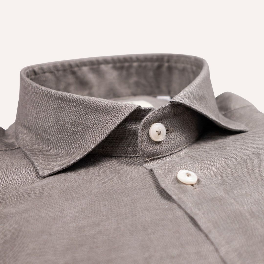 Muted Green Washed Linen Shirt