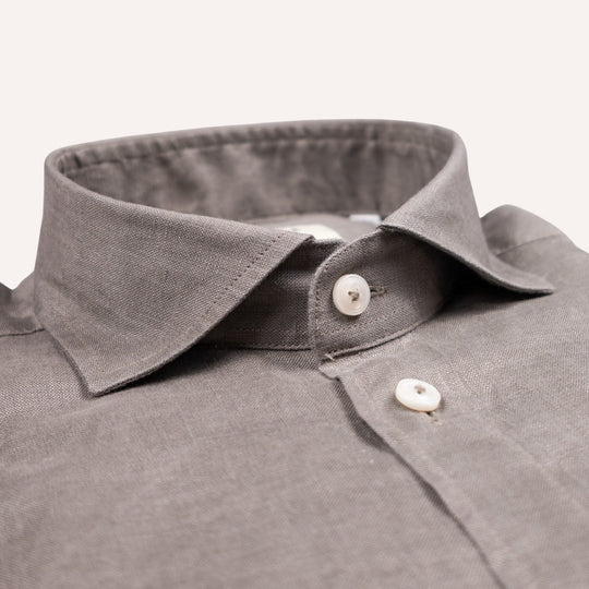 Muted Green Washed Linen Shirt