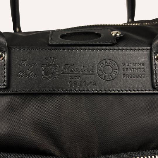 Black Brown Camouflage Nylon Canvas Leather Messenger Bag