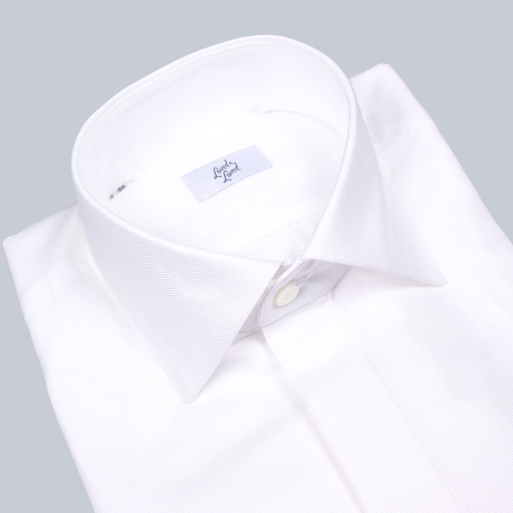 White Double Cuff Tuxedo Shirt