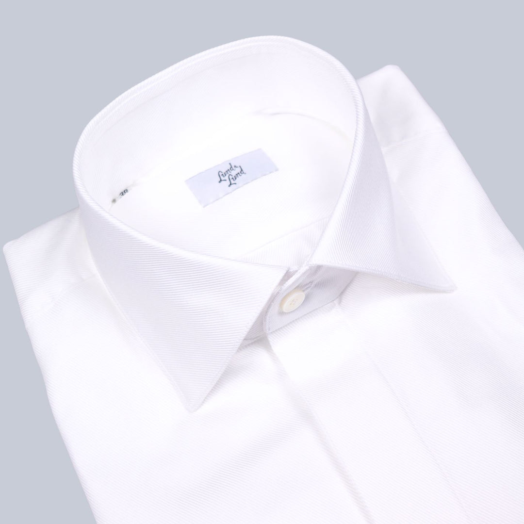 White Double Cuff Tuxedo Shirt