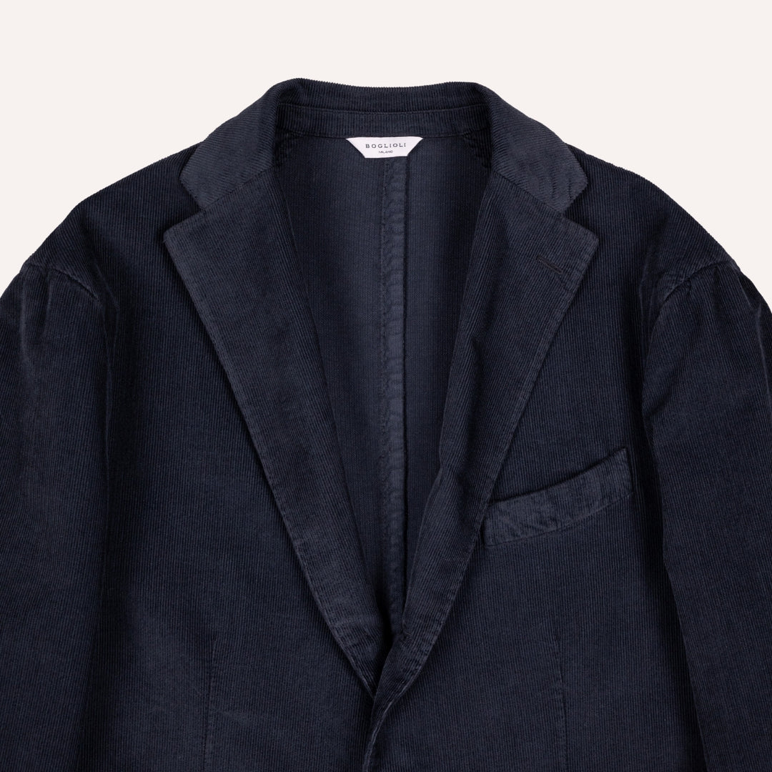 Navy Washed Corduroy Suit