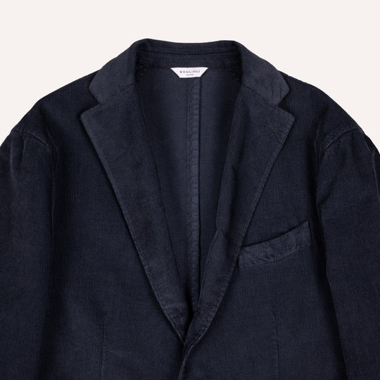 Navy Washed Corduroy Suit