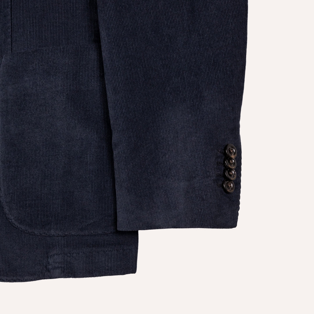Navy Washed Corduroy Suit