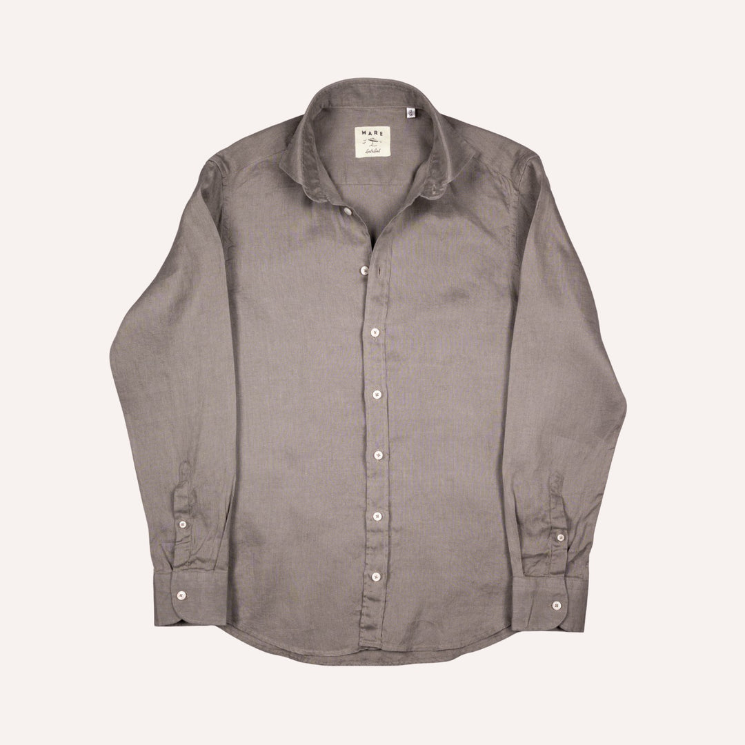 Muted Green Washed Linen Shirt