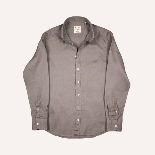 Muted Green Washed Linen Shirt