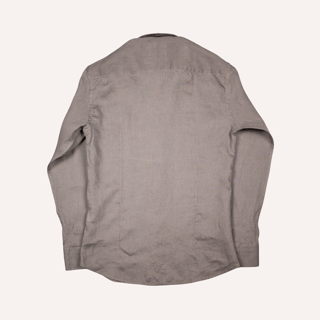 Muted Green Washed Linen Shirt