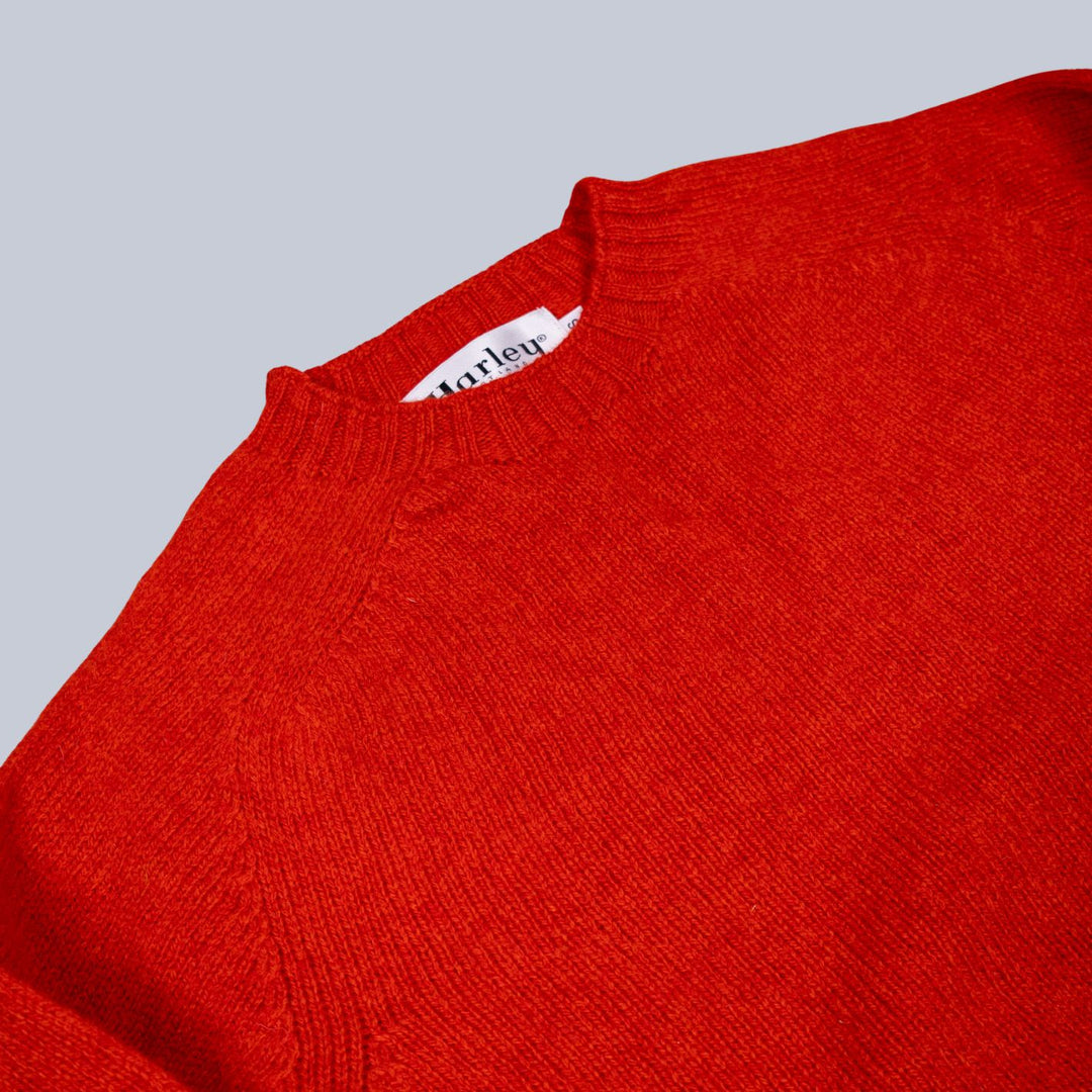 Carmen Red Supersoft Lambswool Crewneck Sweater