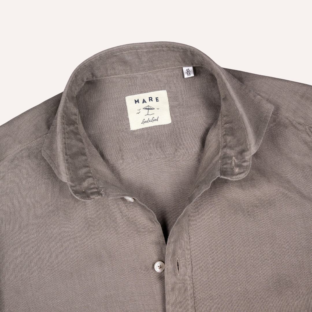 Muted Green Washed Linen Shirt