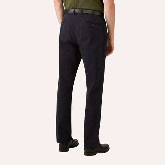 Navy Cotton Chino Trousers