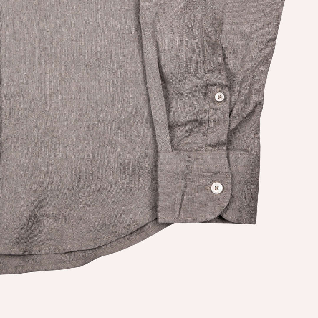 Muted Green Washed Linen Shirt