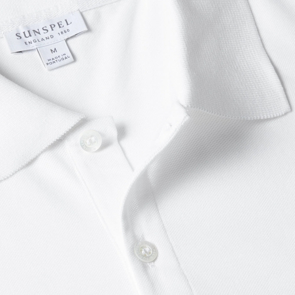 White Pique Polo Shirt