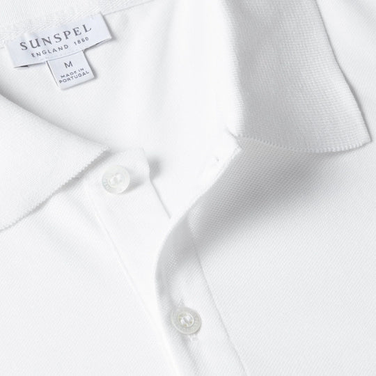 White Pique Polo Shirt