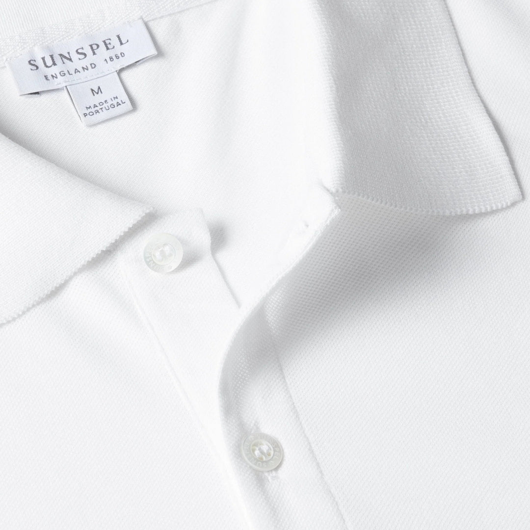 White Pique Polo Shirt