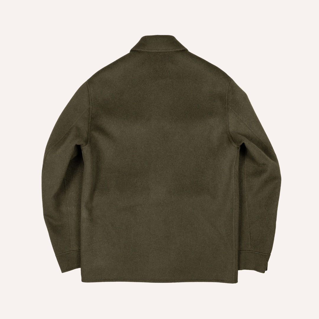 Dark Olive Green Cashmere Unlined Field Jacket