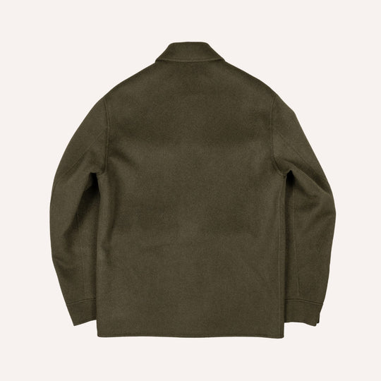 Dark Olive Green Cashmere Unlined Field Jacket