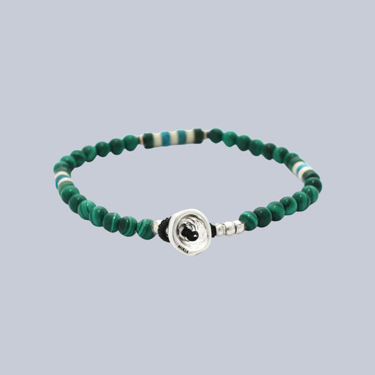 Malachite Green Beads Natural 4mm Bracelet