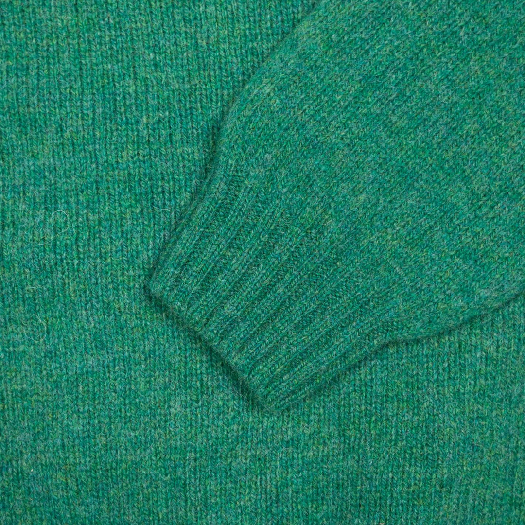 Evergreen Green Supersoft Lambswool Crewneck Sweater