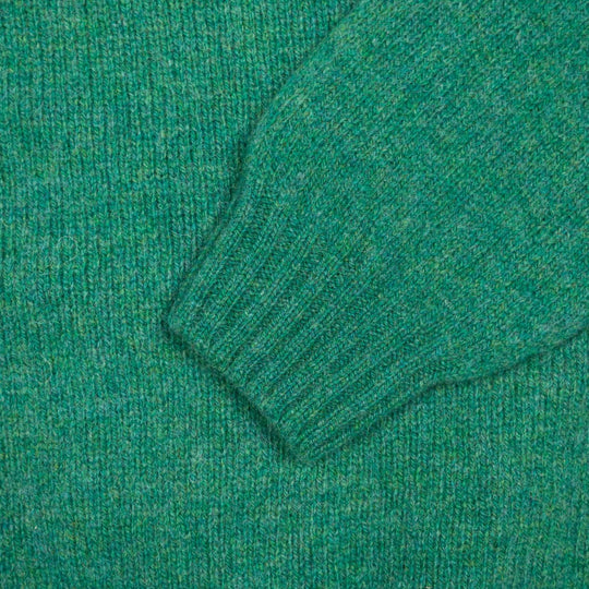 Evergreen Green Supersoft Lambswool Crewneck Sweater