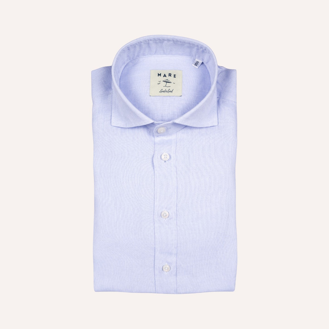Light Blue Washed Linen Shirt
