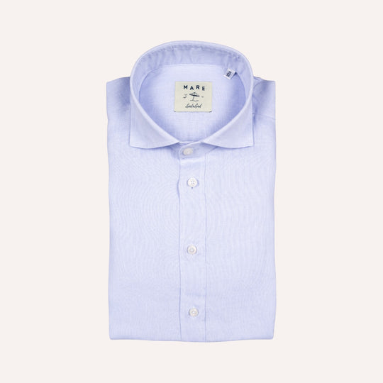 Light Blue Washed Linen Shirt
