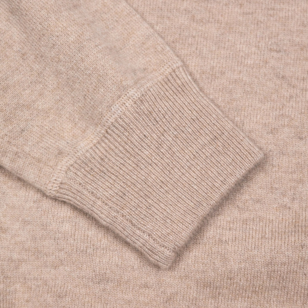 Beige Raglan Cashmere Sweater