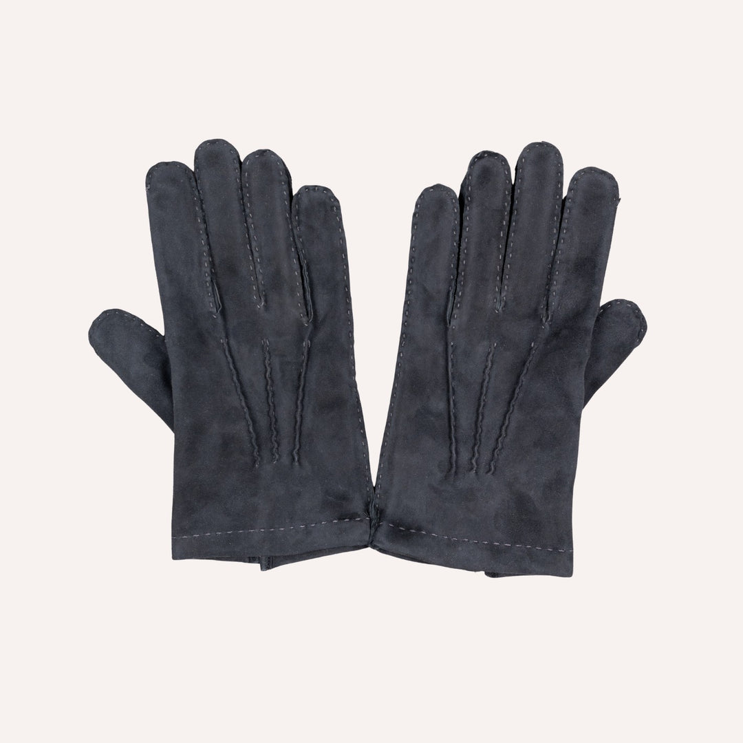 Dark Grey Suede Cashmere Lined Gloves