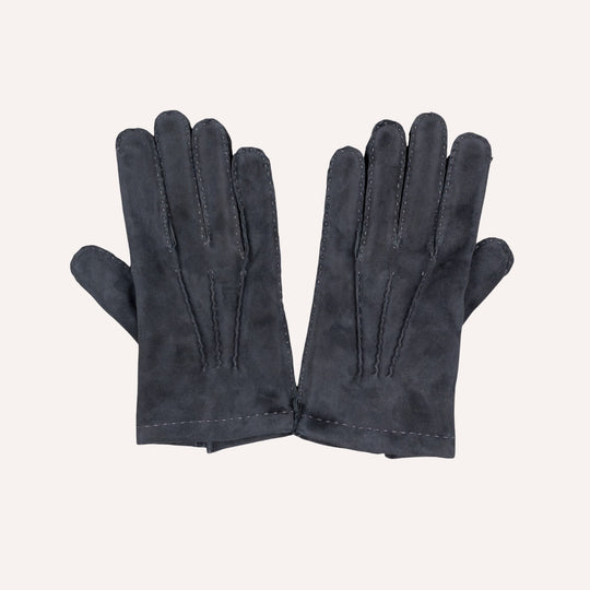 Dark Grey Suede Cashmere Lined Gloves
