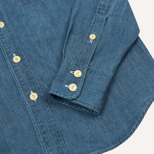 Blue Stone Wash Denim Western Shirt