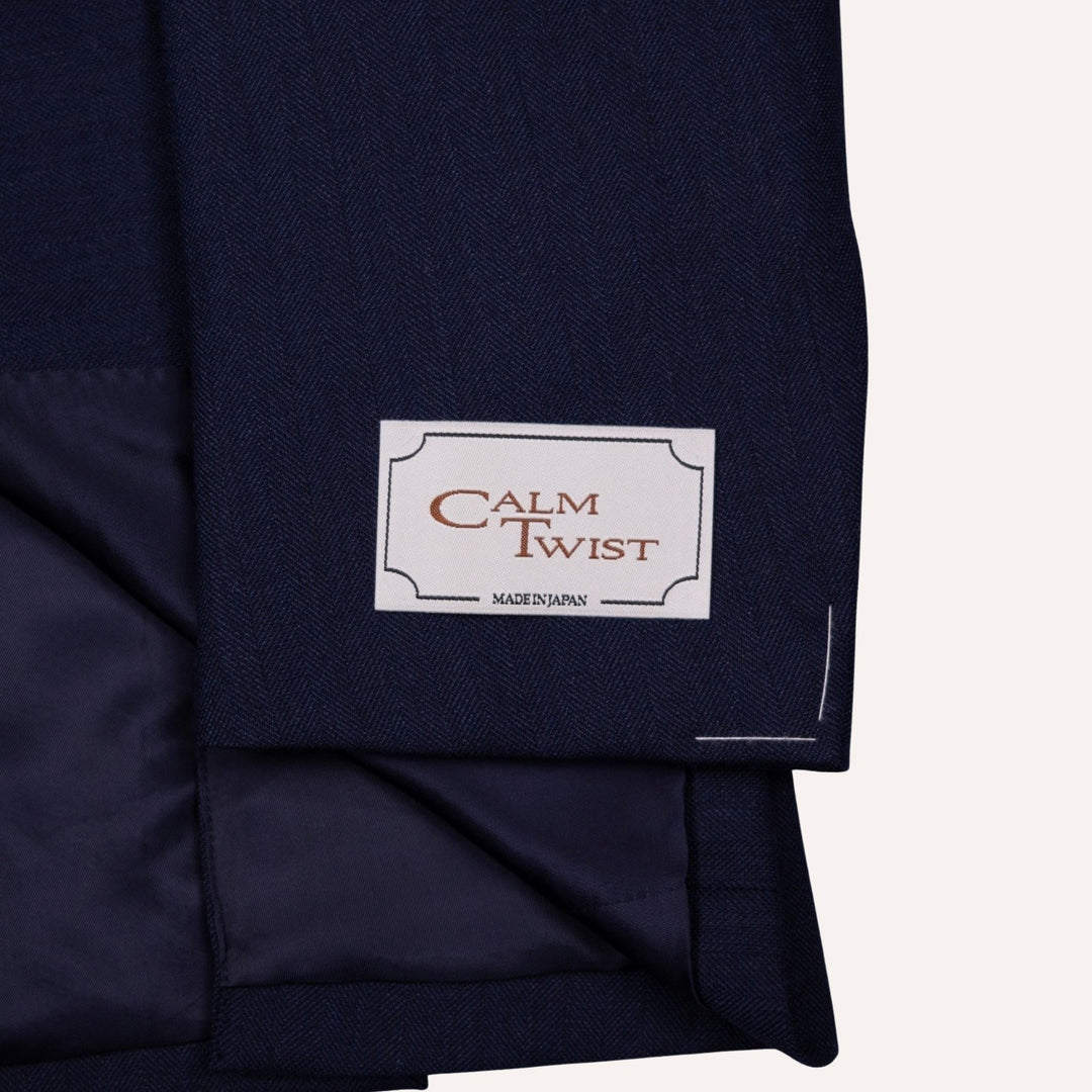 Navy Herringbone Calm Twist Suit