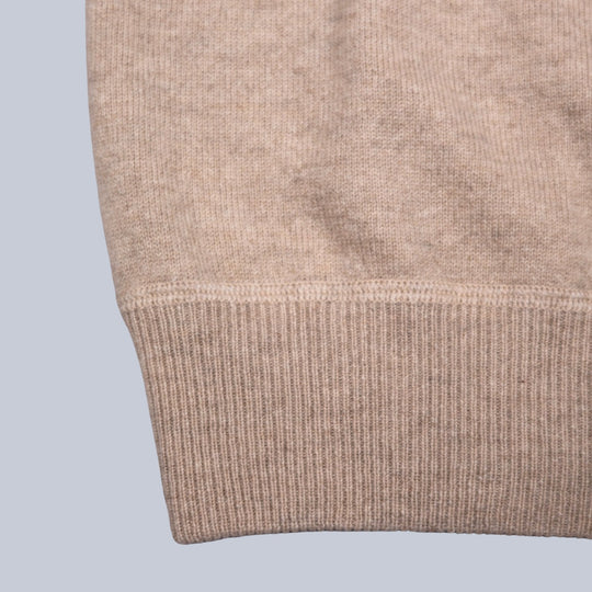 Beige Raglan Cashmere Sweater