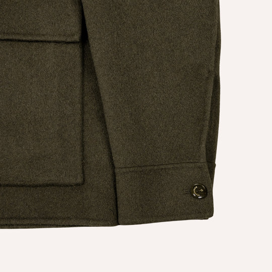 Dark Olive Green Cashmere Unlined Field Jacket