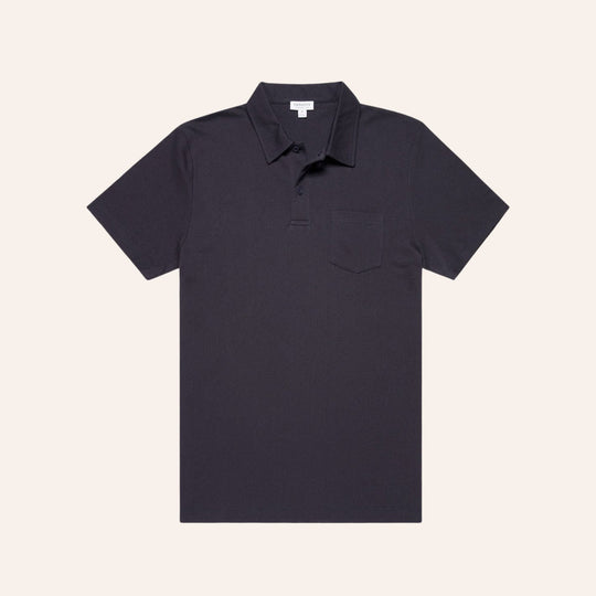 Navy Riviera Short Sleeve Polo Shirt