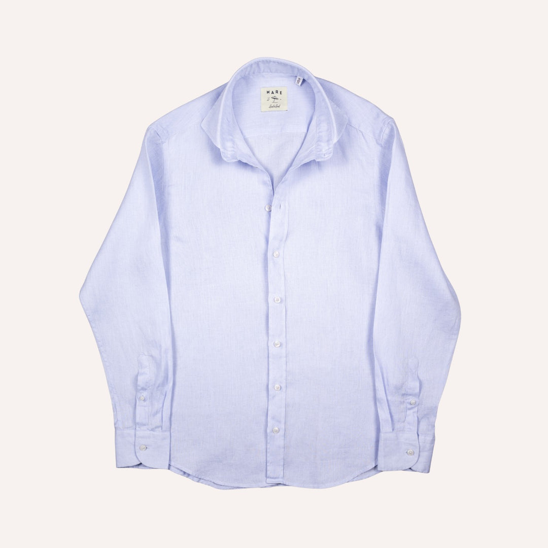 Light Blue Washed Linen Shirt