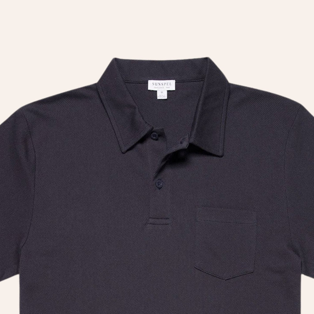 Navy Riviera Short Sleeve Polo Shirt